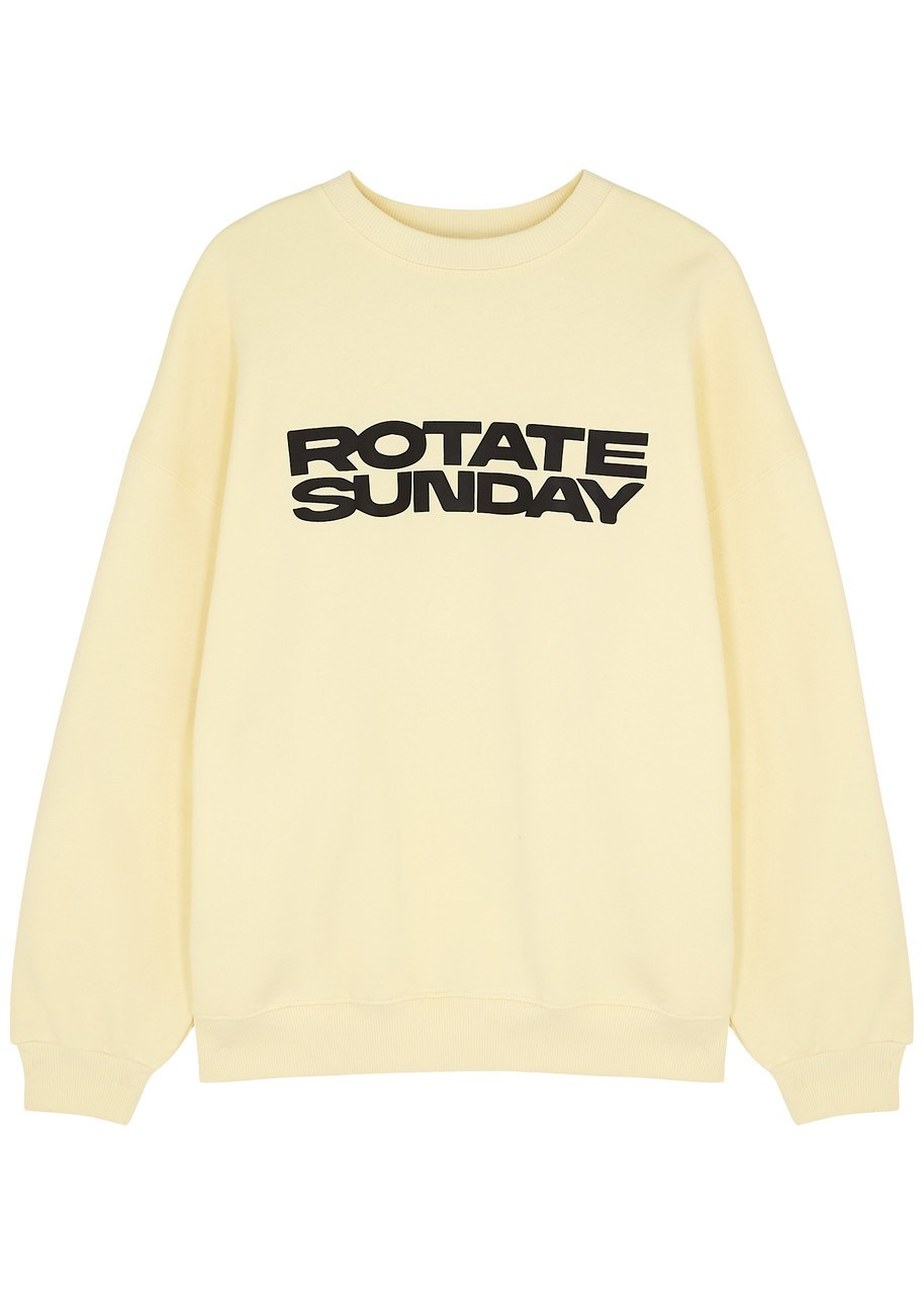 Rotate Sunday Logo-print Cotton Sweatshirt - Yellow - L