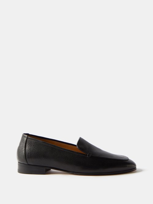 The Row - Adam Grained-leather Loafers - Womens - Black