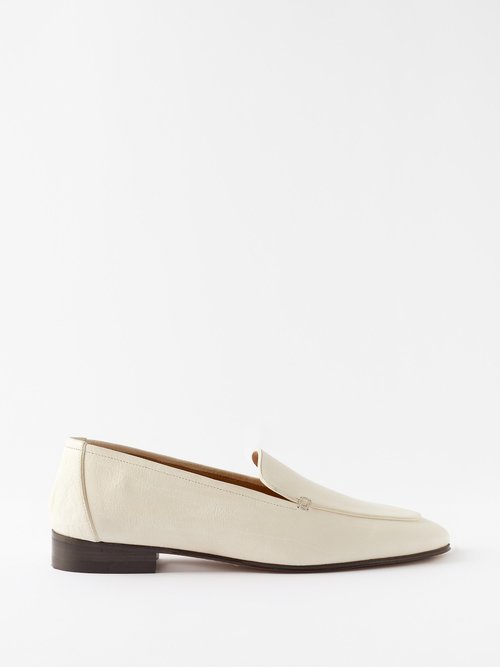 The Row - Adam Leather Loafers - Womens - Ivory