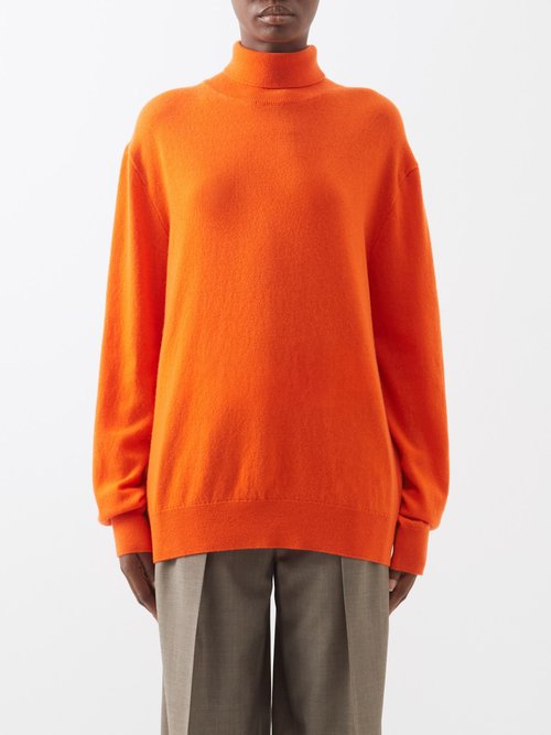 The Row - Ciba Cashmere Roll-neck Sweater - Womens - Orange