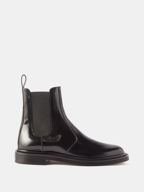 The Row - Elastic Ranger Leather Chelsea Boots - Womens - Black