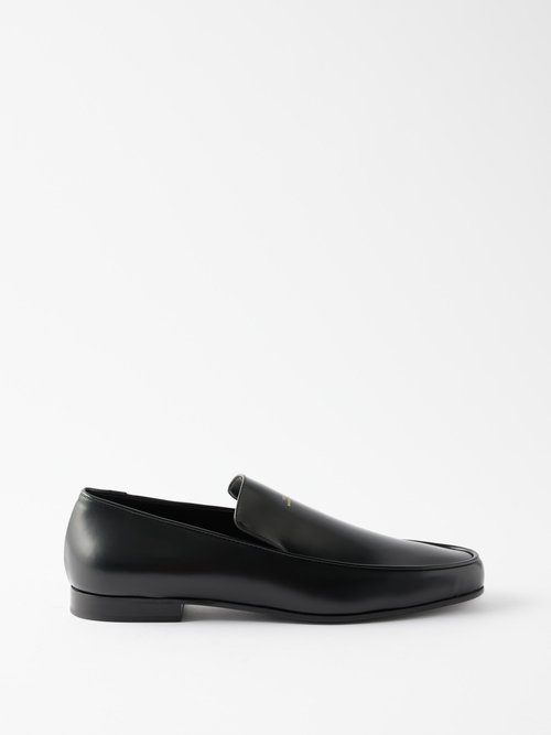 Toteme - The Oval Leather Loafers - Womens - Black