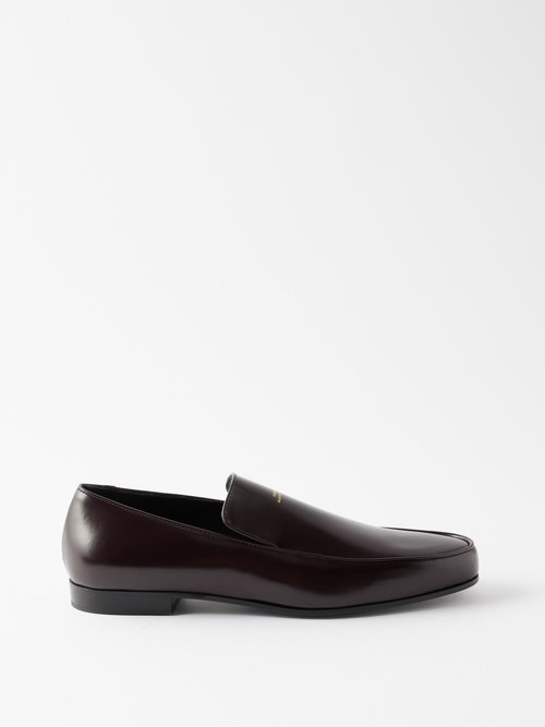 Toteme - The Oval Leather Loafers - Womens - Burgundy