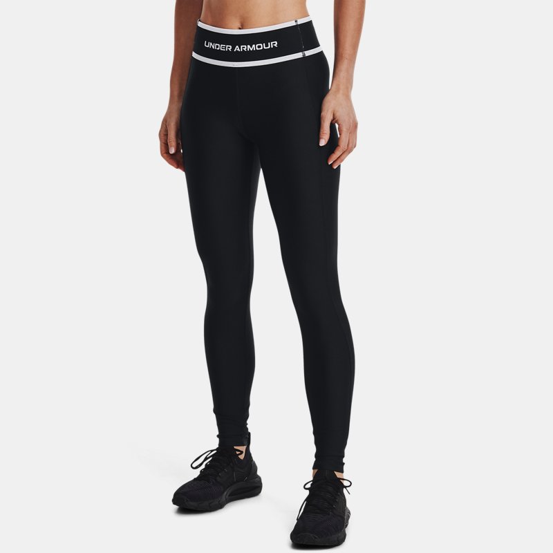 Women's HeatGear® Full-Length Leggings Black / White / White XS