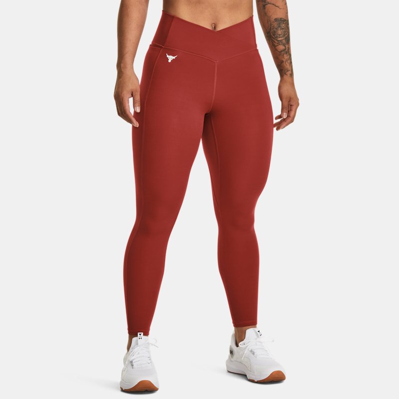 Women's Project Rock Crossover Lets Go Ankle Leggings Heritage Red / White Clay L