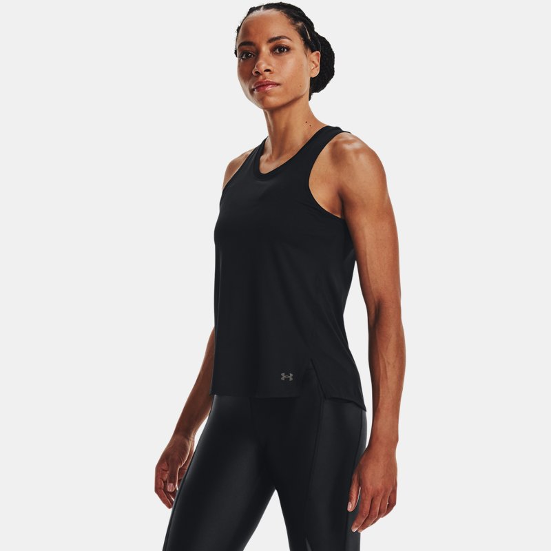 Women's Under Armour Iso-Chill Laser Tank Black / Black / Reflective L