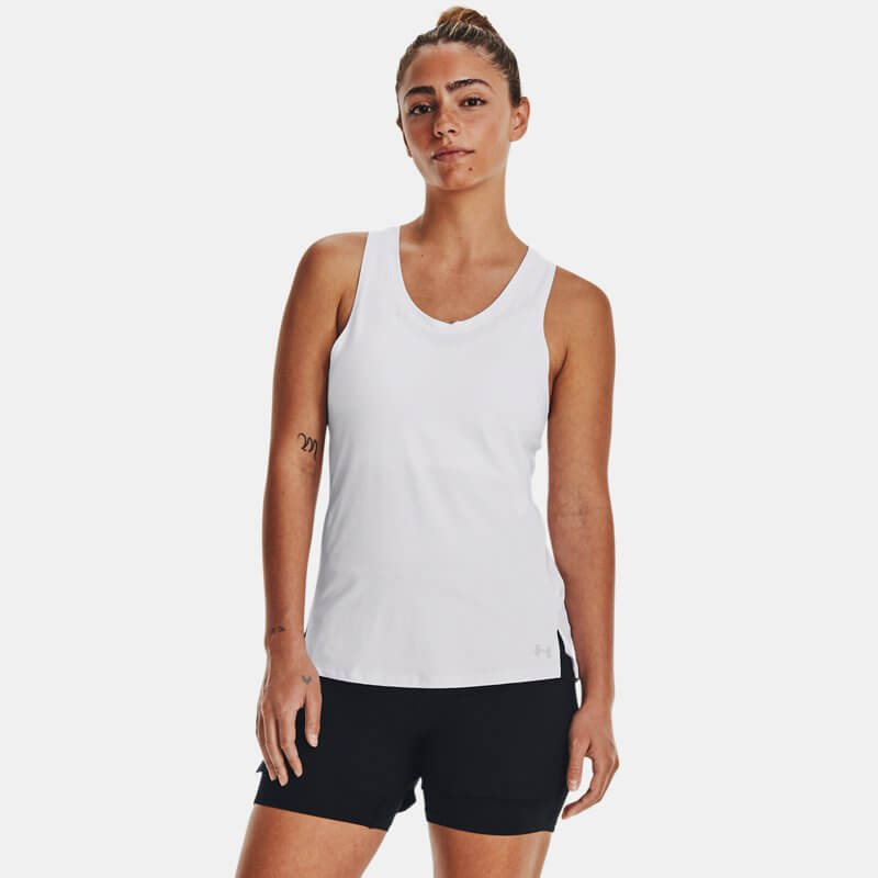 Women's Under Armour Iso-Chill Laser Tank White / White / Reflective M
