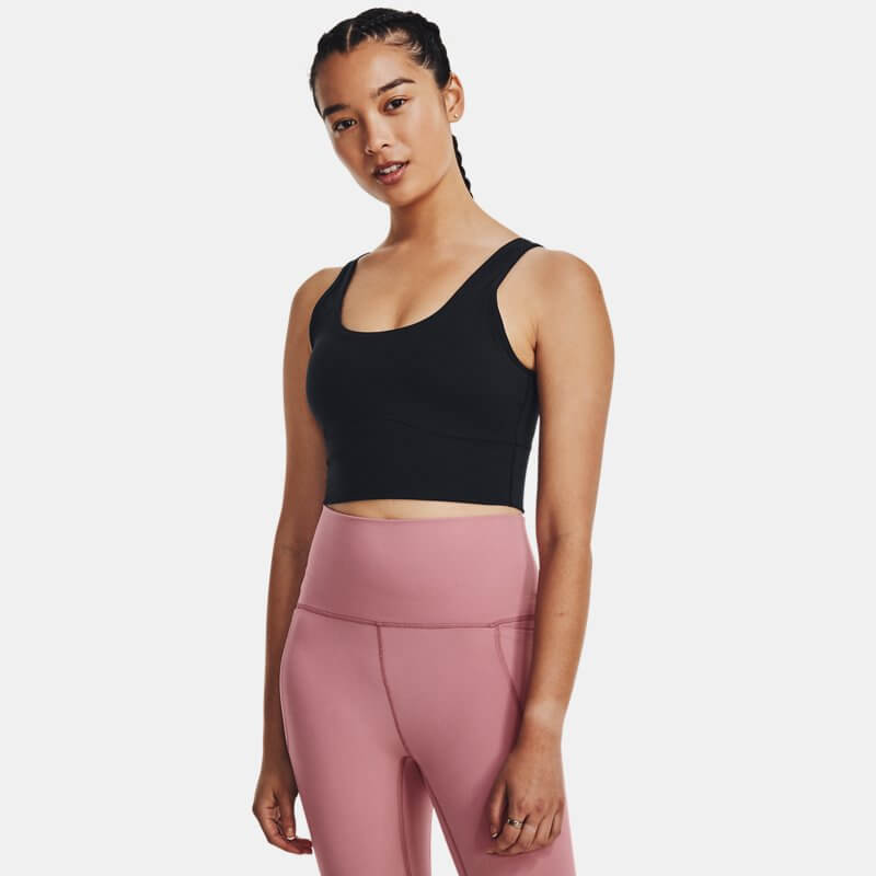 Women's Under Armour Meridian Fitted Crop Tank Black / Black L