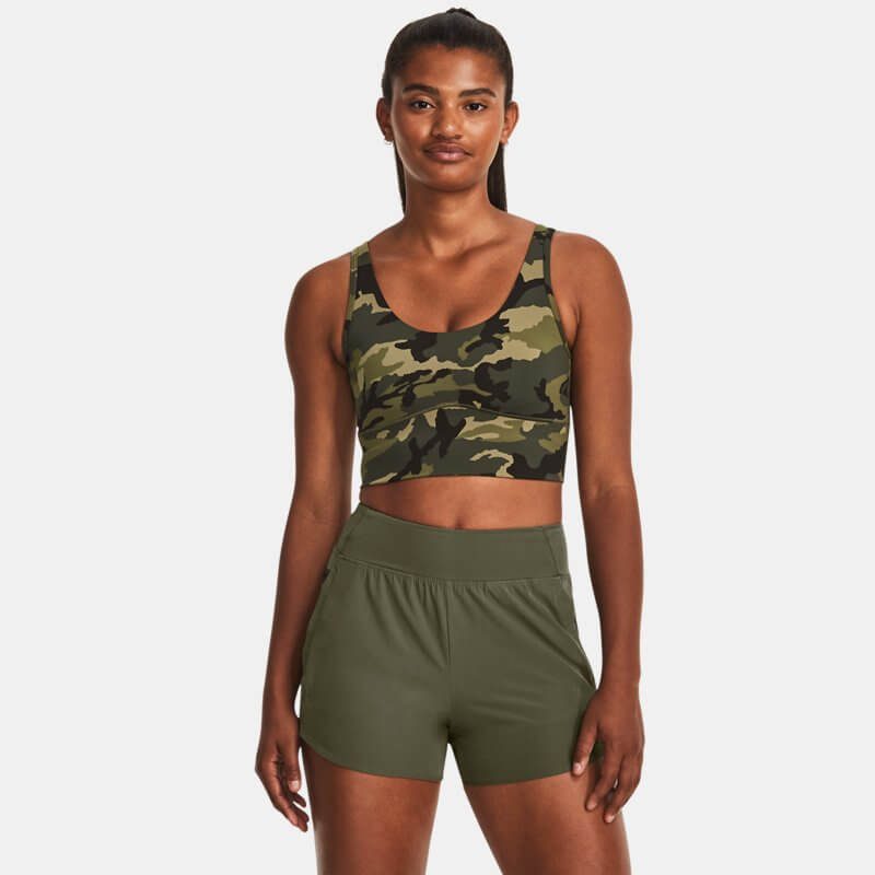 Women's Under Armour Meridian Fitted Printed Crop Tank Tent / Marine OD Green / Black M
