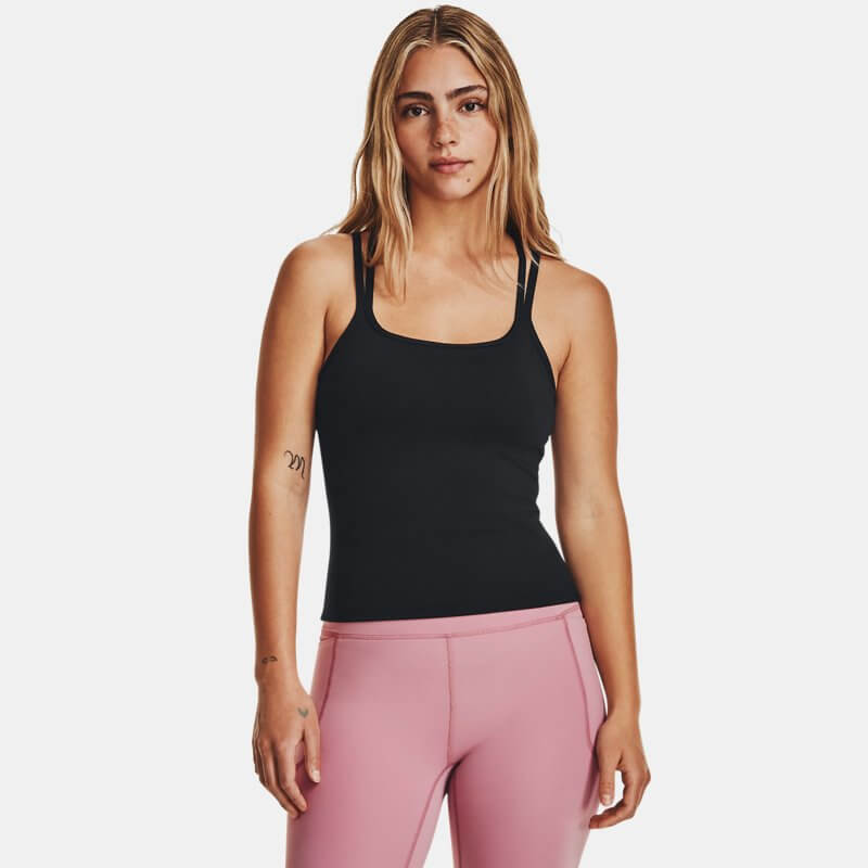 Women's Under Armour Meridian Fitted Tank Black / Black L
