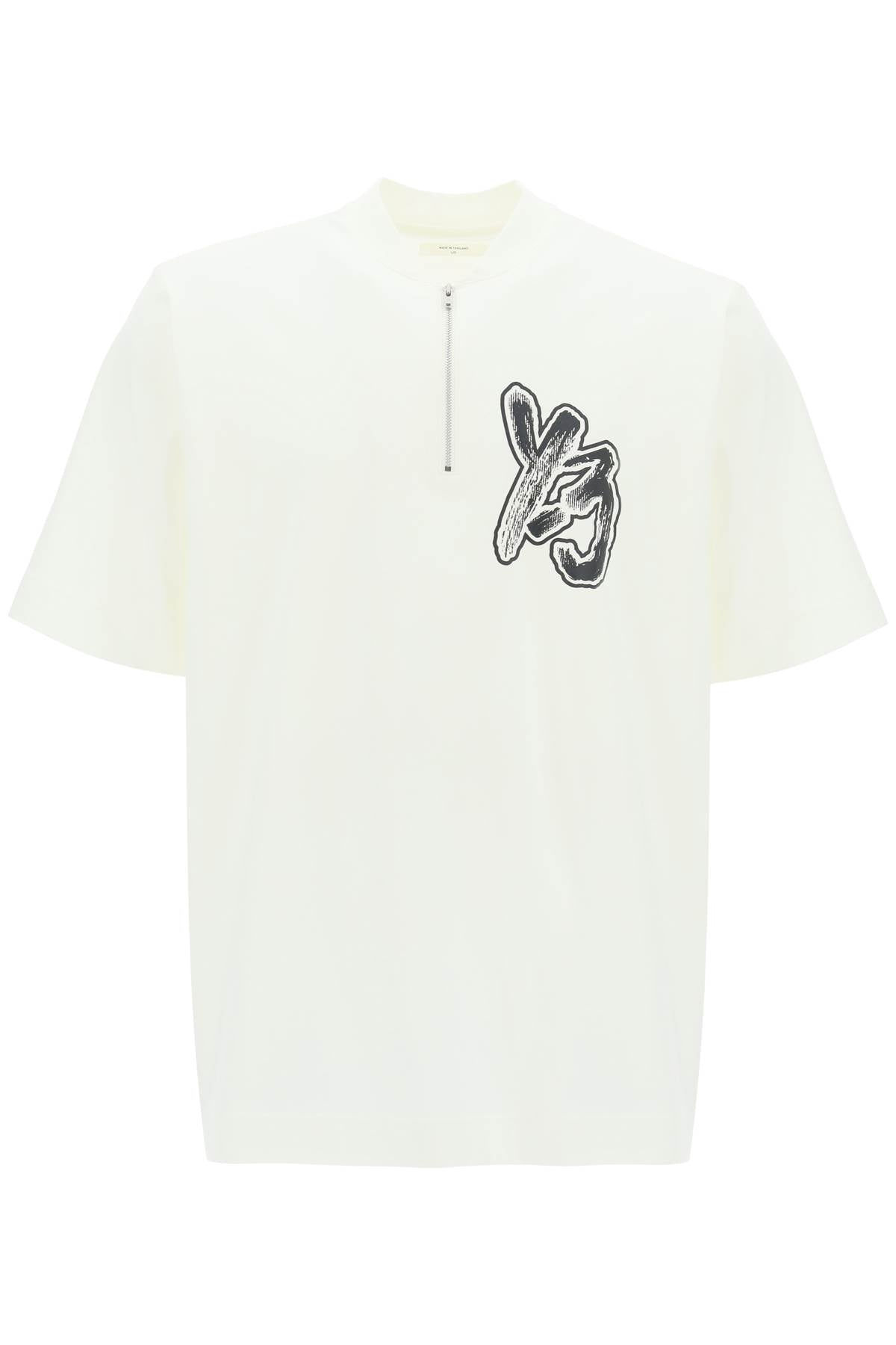 Y-3-T Shirt Logo Con Zip-Uomo