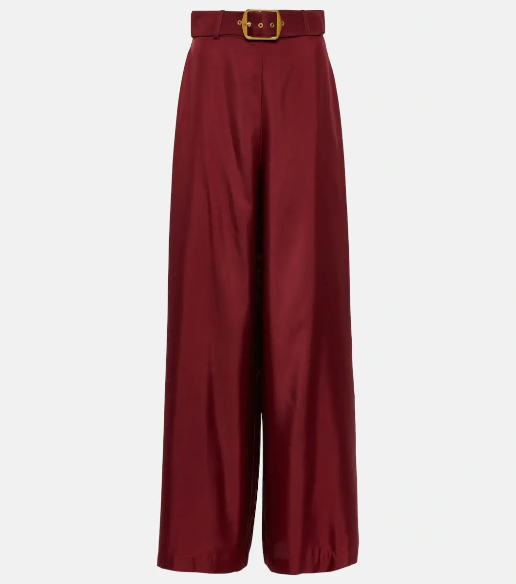 milan fashion week Zimmermann Wonderland silk wide-leg pants £ 595