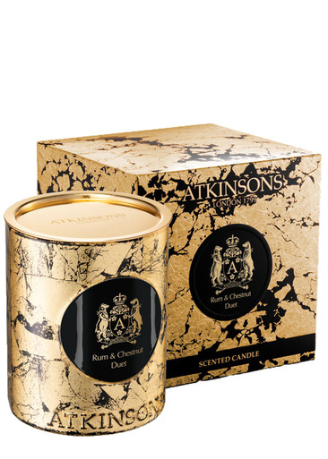 Atkinsons Rum and Chestnut Duet Candle 200g