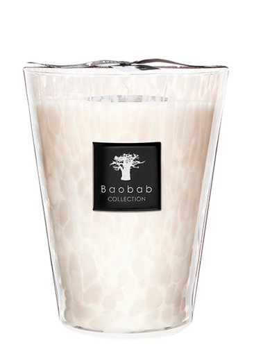 Baobab Collection Max 24 Pearls White Candle
