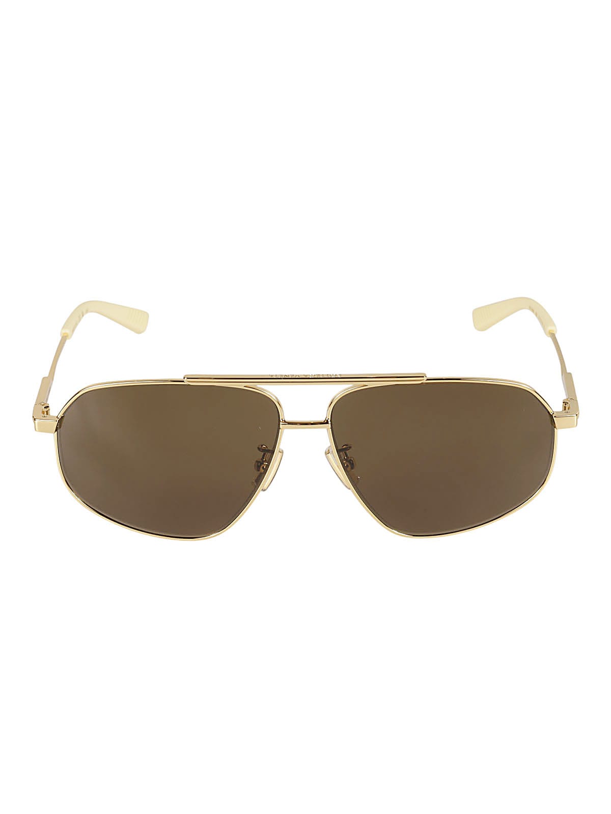 Bottega Veneta Eyewear Gold-Tone Aviatore Style Sunglasses