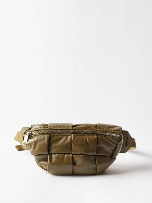Bottega Veneta - Intrecciato-leather Belt Bag - Mens - Khaki