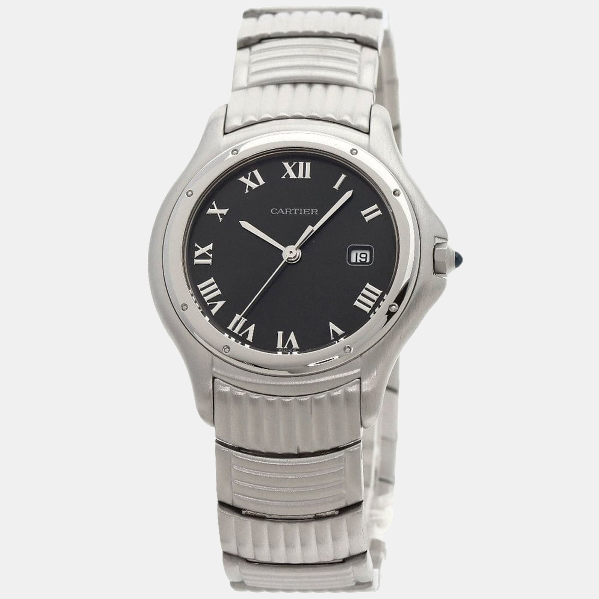 Cartier Grey Stainless Steel Panthere Cougar Quartz Women's Wristwatch 33mm