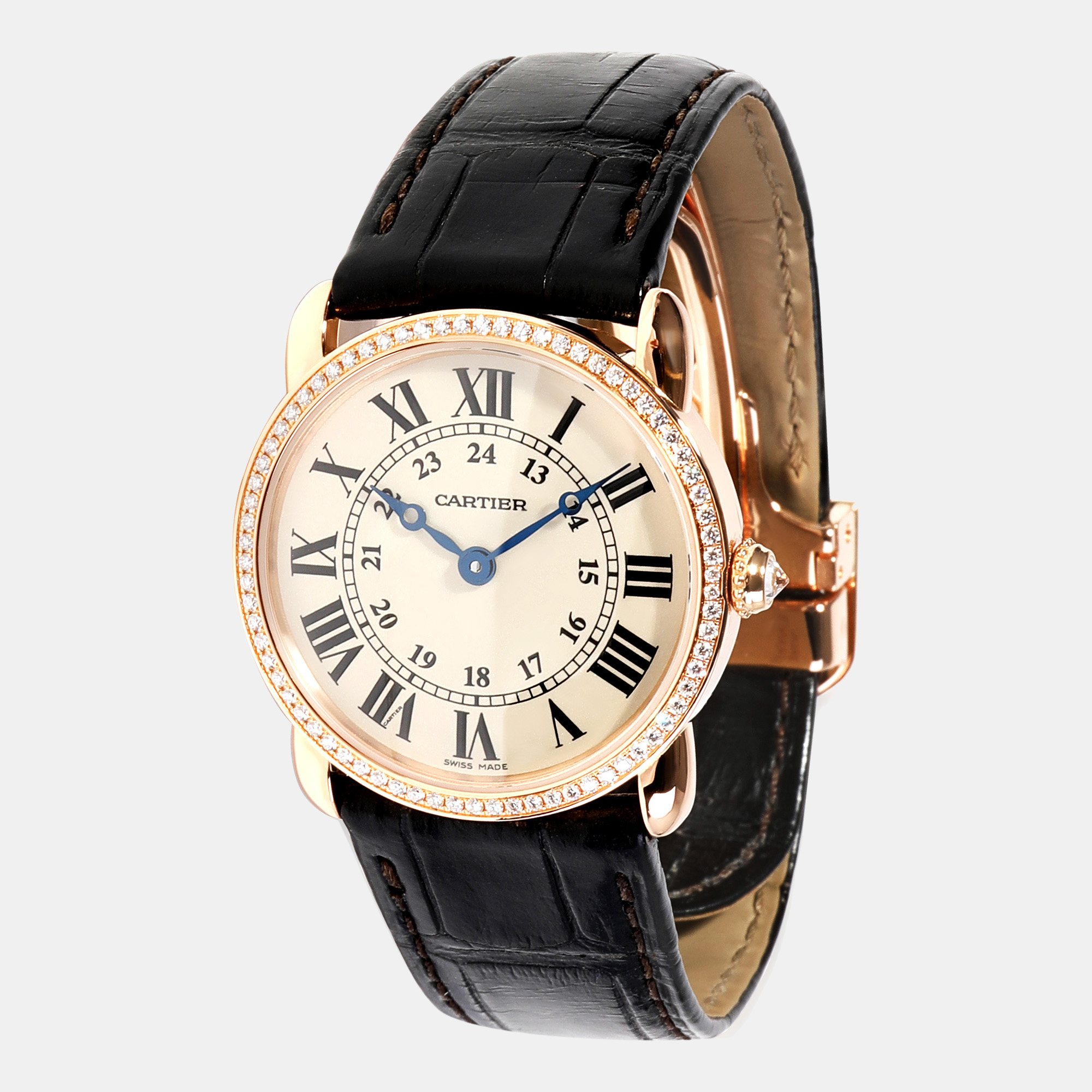 Cartier Ronde Louis Cartier WR000351 Women's Watch in 18K Rose Gold