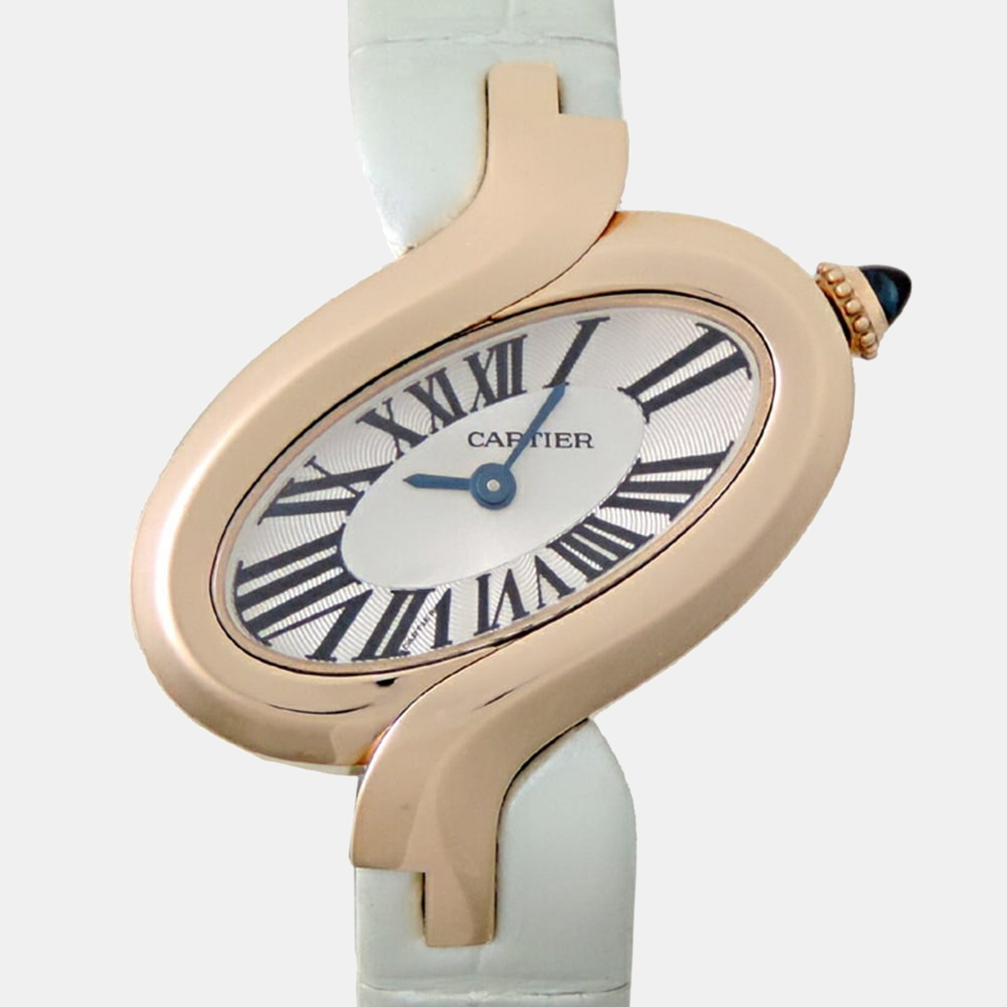 Cartier Silver 18K Rose Gold Delice W8100011 Women's Wristwatch 39.5 mm
