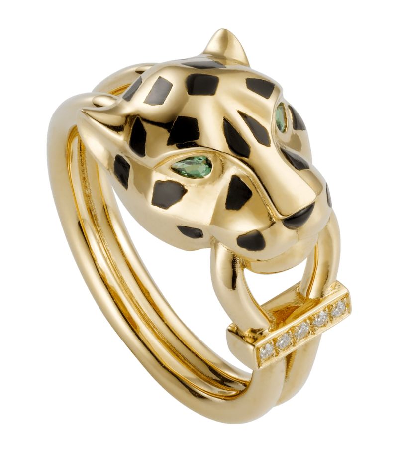 Cartier Yellow Gold, Diamond and Tsavorite Panthère de Cartier Ring