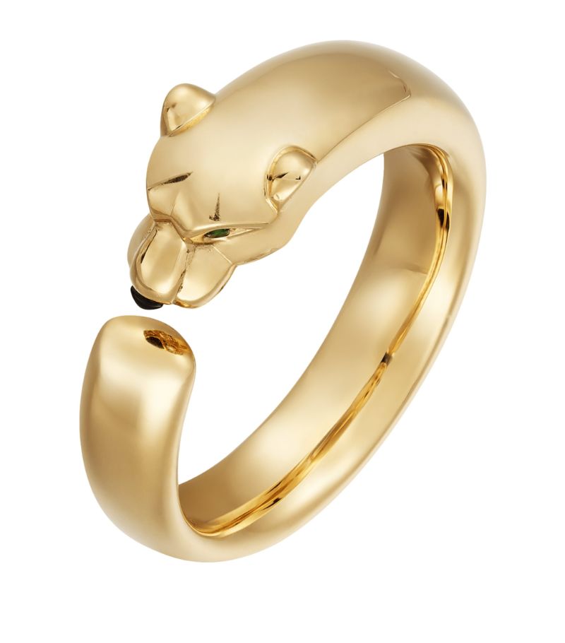 Cartier Yellow Gold, Onyx and Tsavorite Garnet Panthère de Cartier Ring