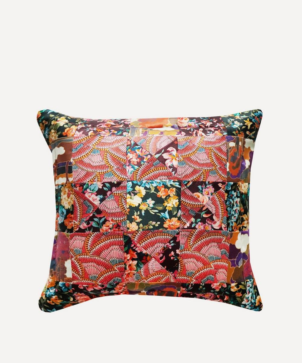 Coco & Wolf AW23 Patchwork Silk Square Cushion