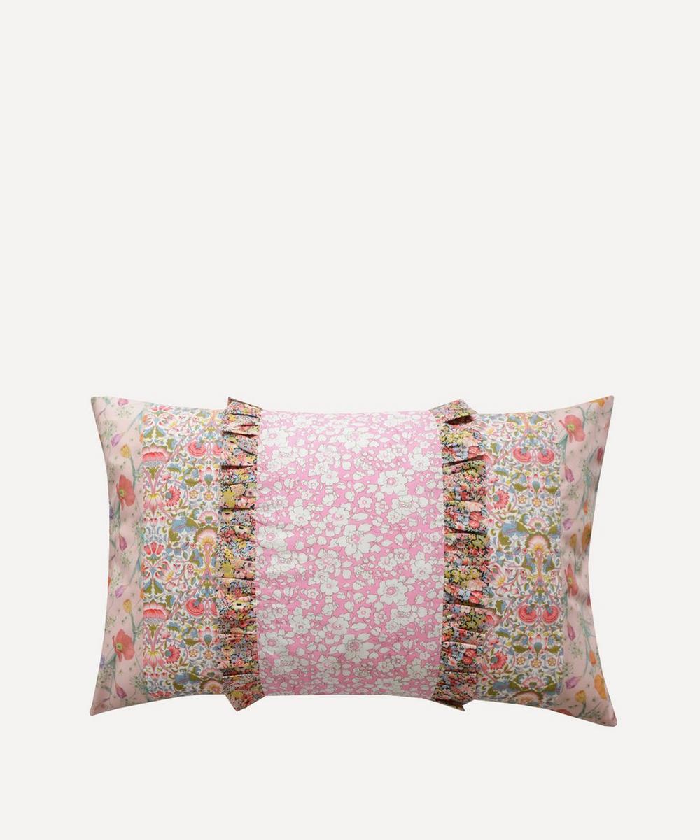 Coco & Wolf Betsy Boo Bubblegum and Spring Blooms Patchwork Oblong Cushion