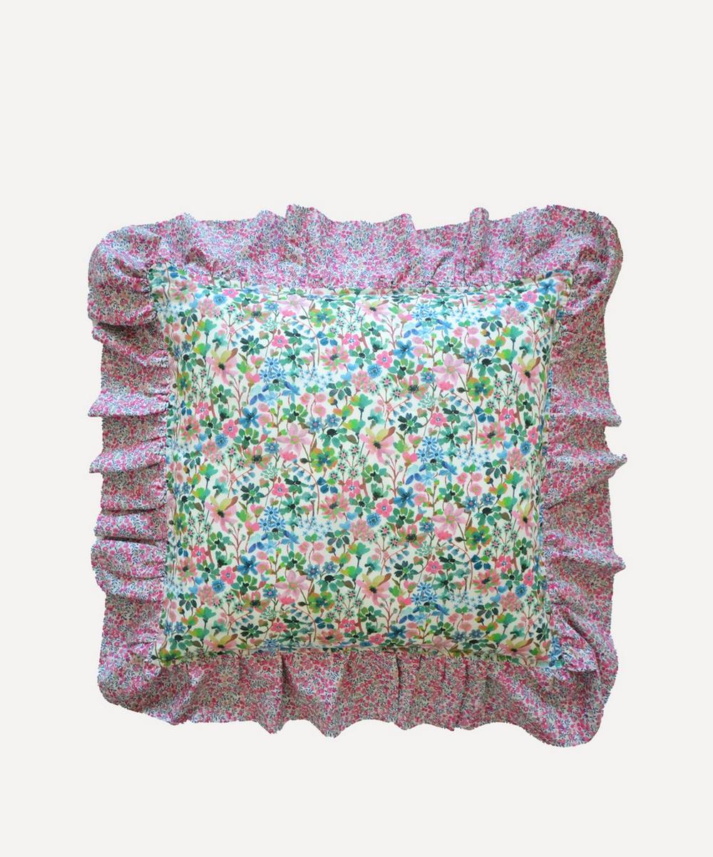 Coco & Wolf Dreams of Summer and Wiltshire Bud Piped Ruffle Square Cushion