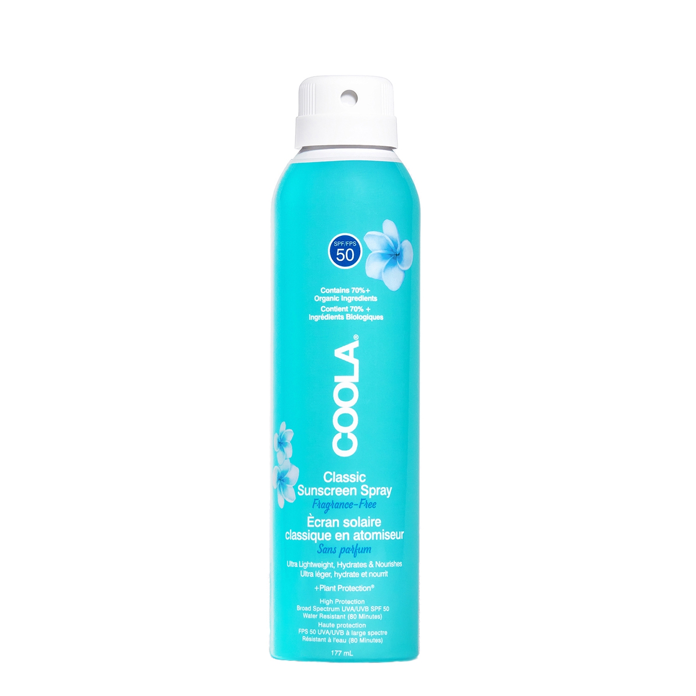 Coola Body Spray SPF50 Unscented 177ml, Tanning, Non-Aerosol