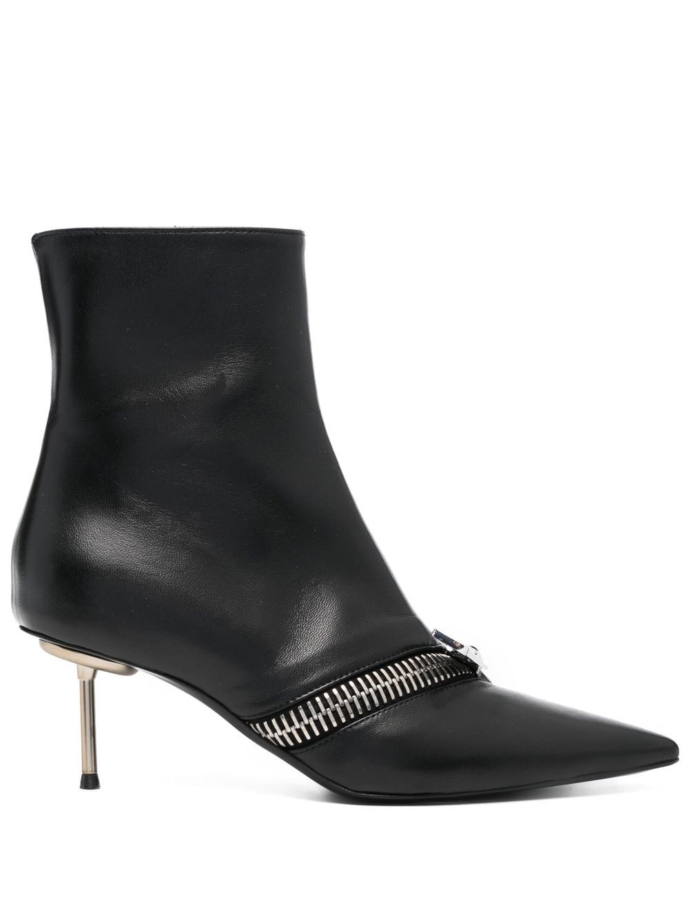 Coperni zip-detail leather ankle boots - Black