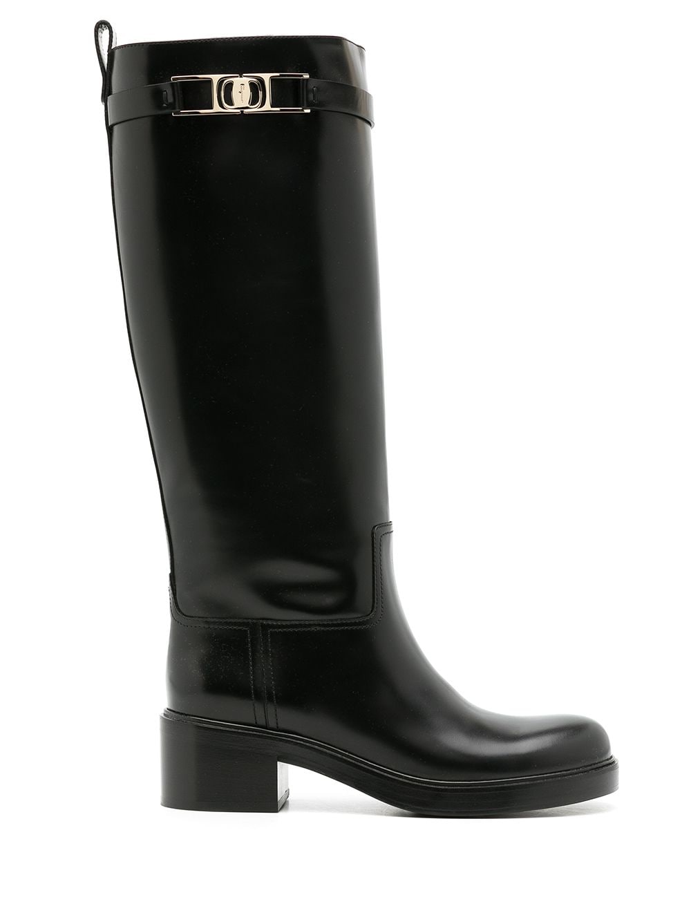 Ferragamo Gancini 55mm knee boots - Black