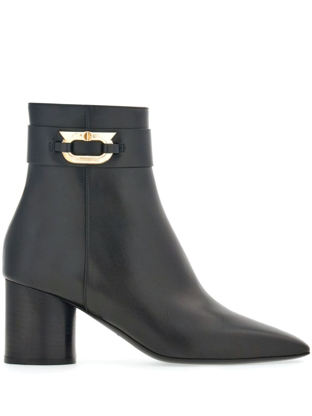 Ferragamo Gancini 60mm leather ankle boots - Black