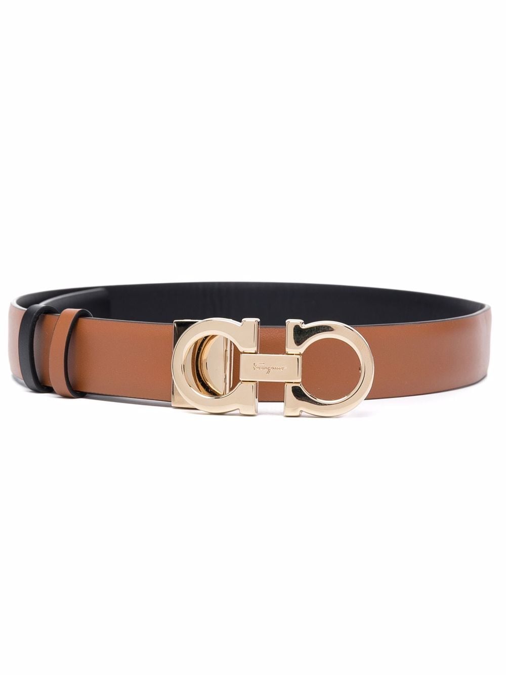 Ferragamo Gancini-buckle reversible belt - Brown