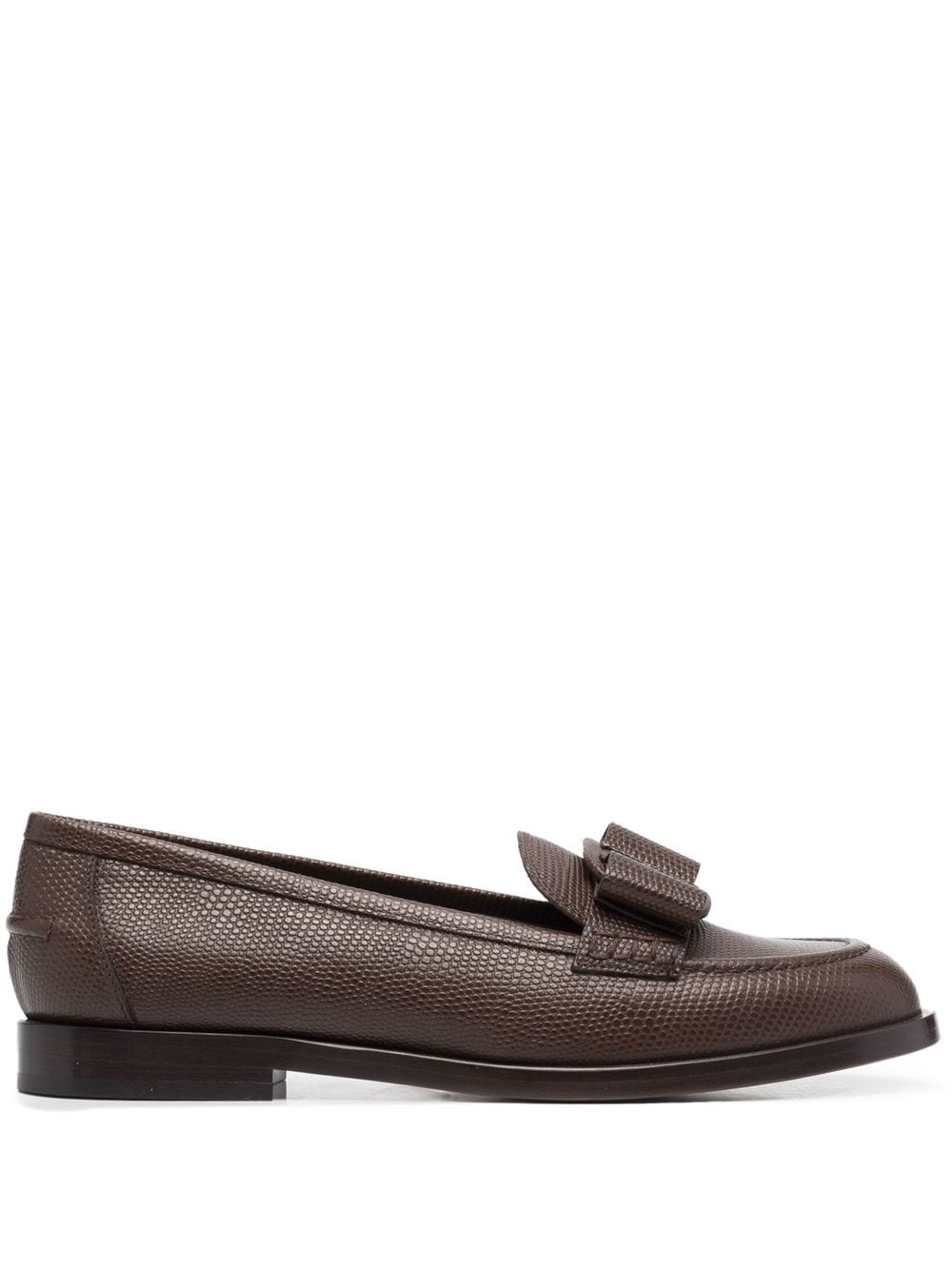 Ferragamo Viva bow leather loafers - Brown
