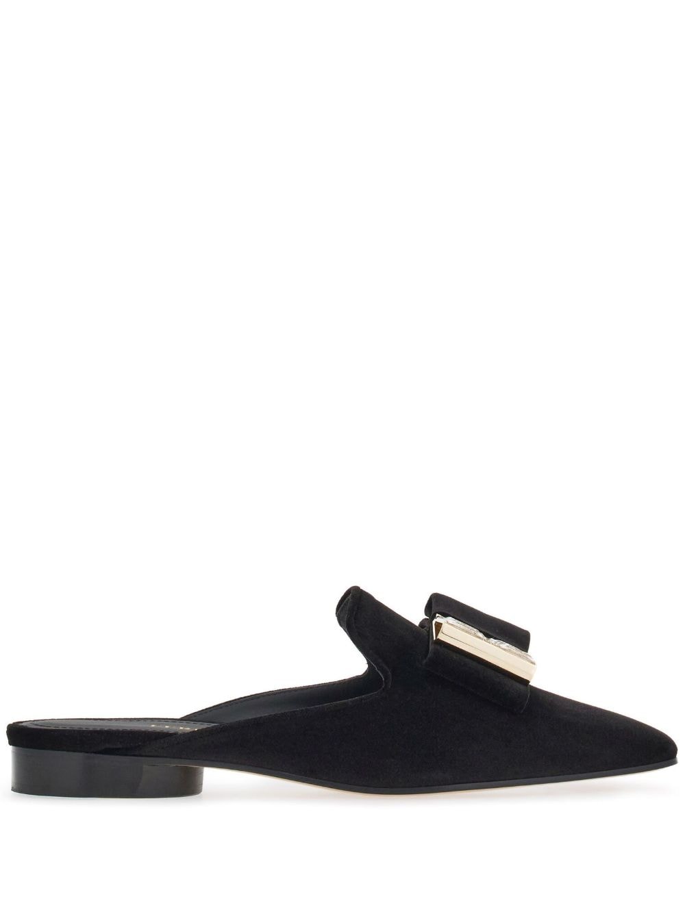 Ferragamo bow-detailing leather loafers - Black