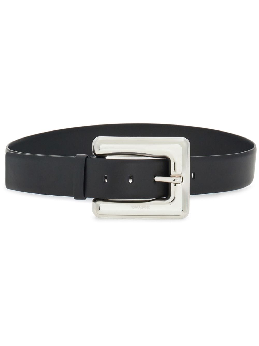 Ferragamo buckle leather belt - Black