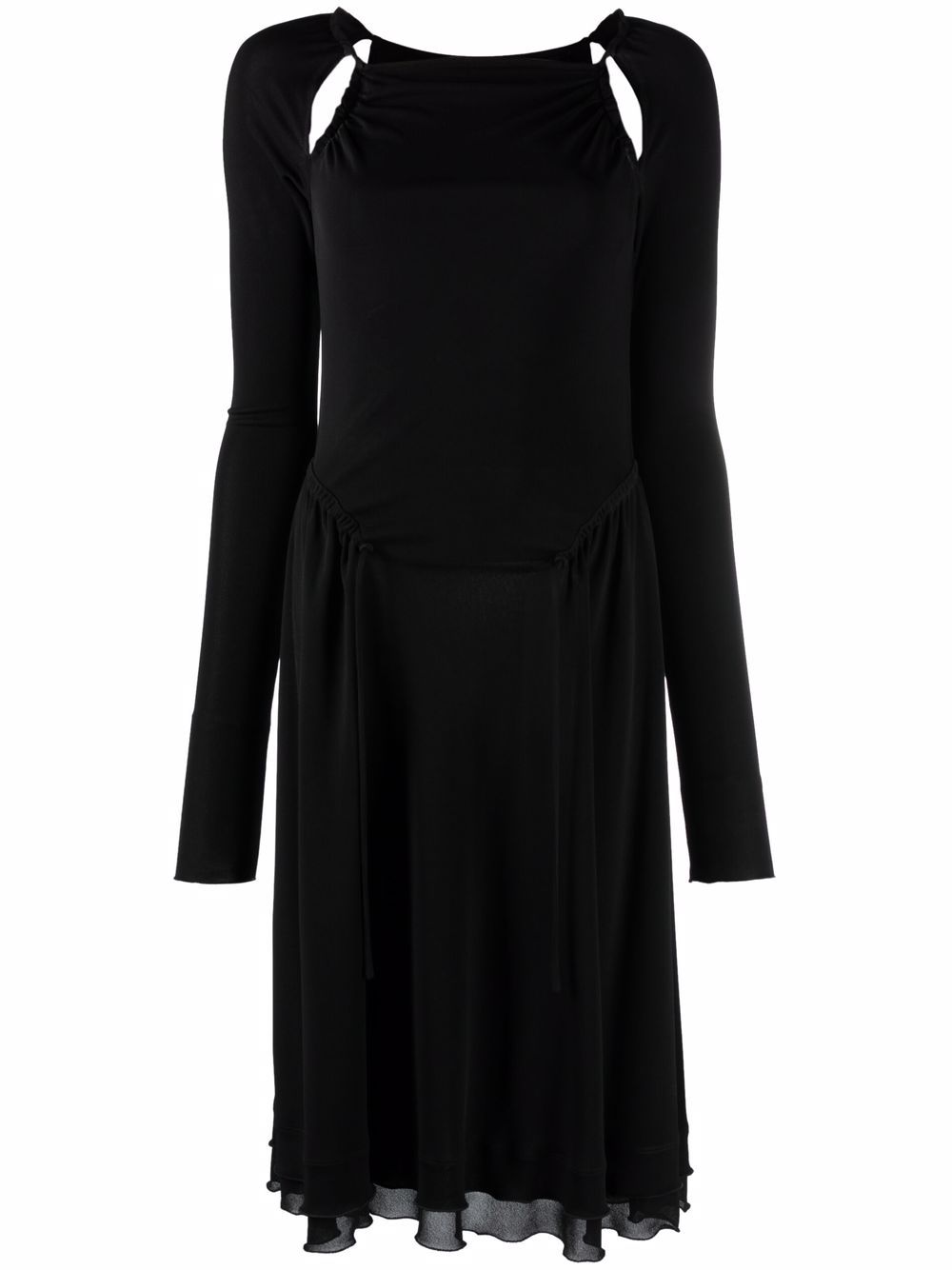 Ferragamo cut-out detailed midi dress - Black