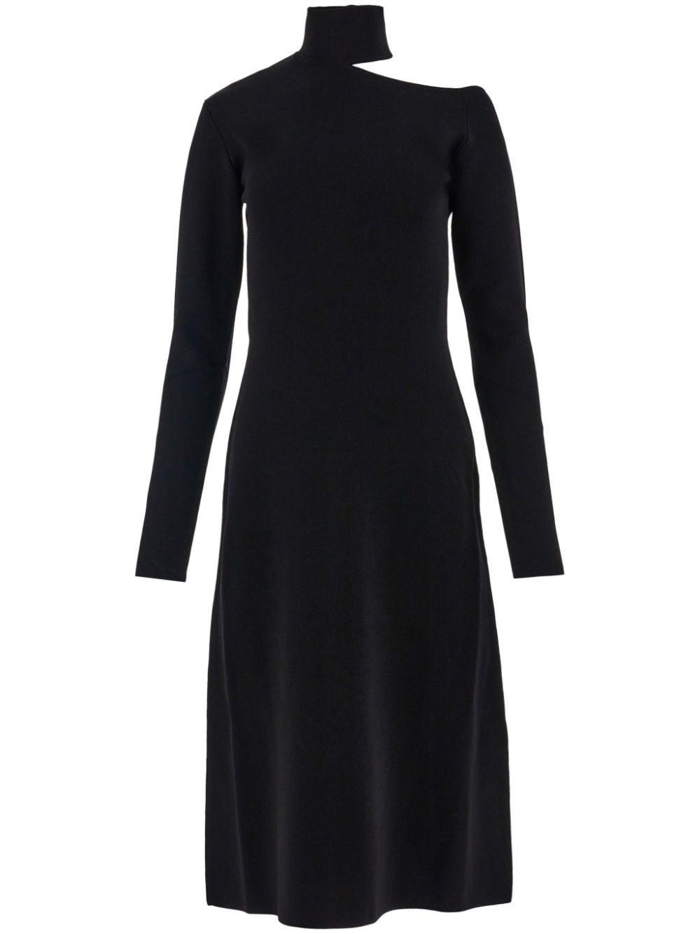 Ferragamo cut-out knitted midi dress - Black