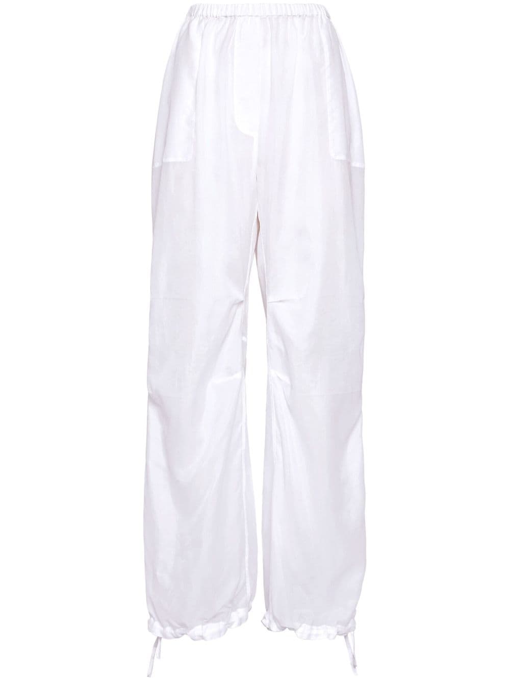 Ferragamo elasticated-waistband cargo trousers - White