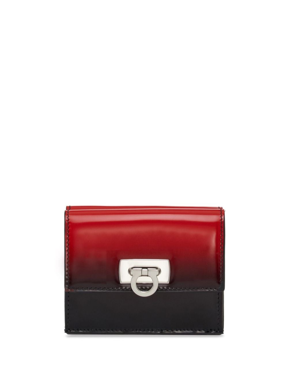Ferragamo gradient-effect leather purse - Red