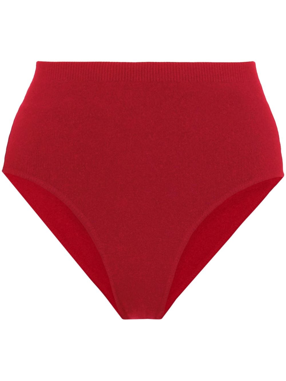 Ferragamo high-waisted ribbed shorts - Red