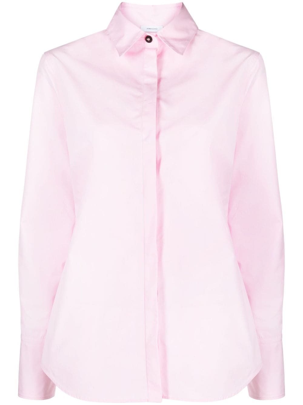 Ferragamo long-sleeved cotton shirt - Pink