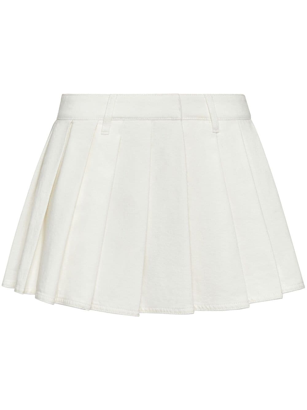 Ferragamo pleated cotton mini skirt - Neutrals
