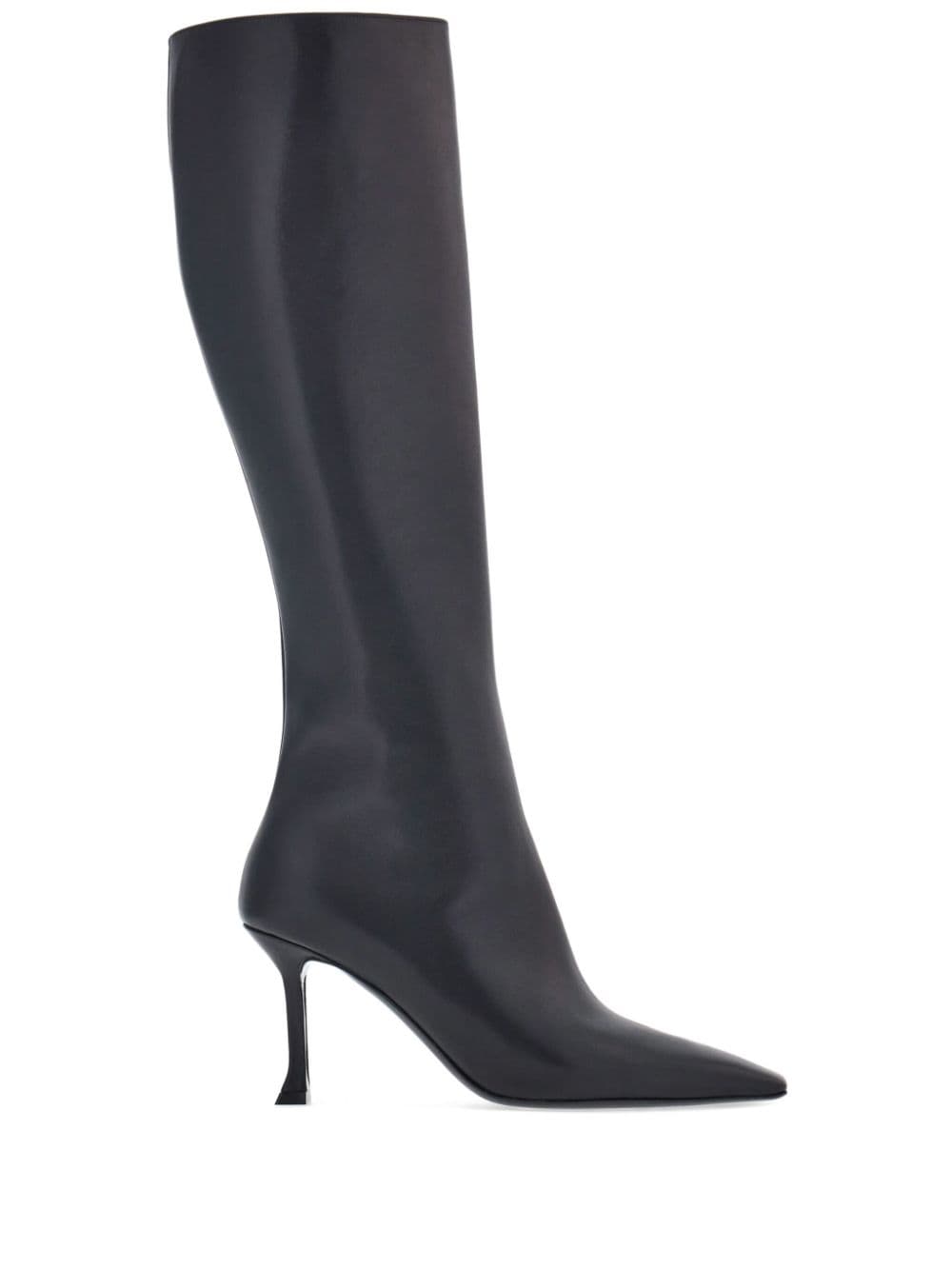 Ferragamo pointed-toe leather boots - Black