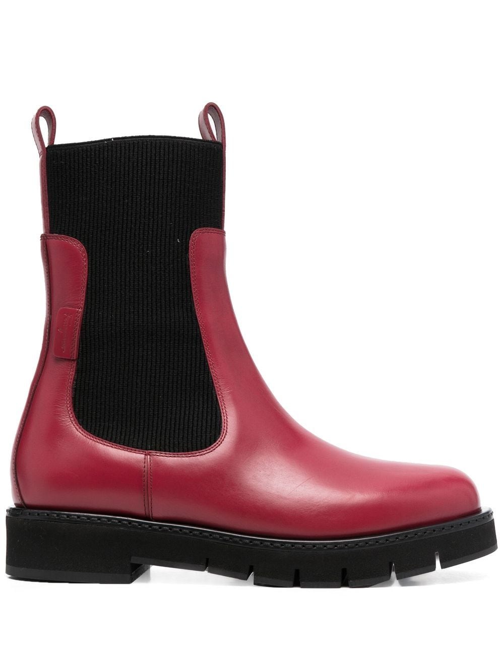Ferragamo ribbed 40mm Chelsea boots - Red