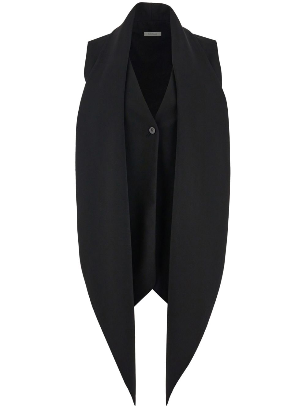 Ferragamo sash-detail V-neck waistcoat - Black