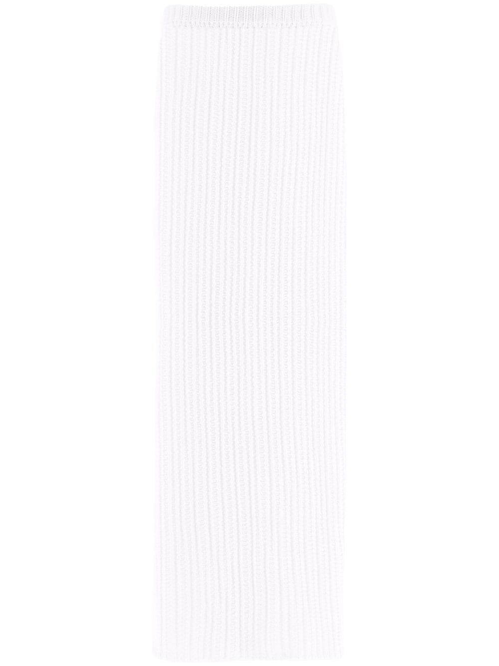 Ferragamo side-slit knit skirt - White