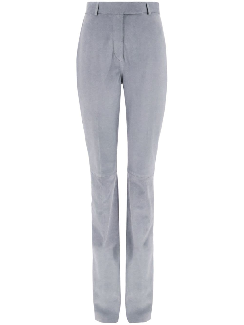 Ferragamo suede straight-leg trousers - Grey