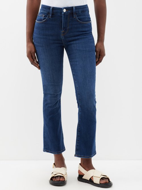 Frame - Le Crop Mini Boot Jeans - Womens - Dark Denim
