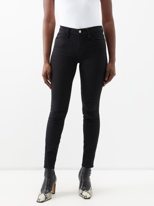 Frame - Le High High-rise Skinny-leg Jeans - Womens - Black